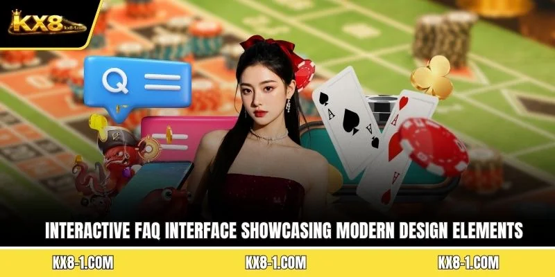 Interactive FAQ interface showcasing modern design elements