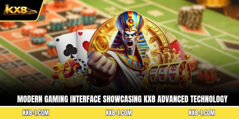 Modern gaming interface showcasing KX8 advanced technology